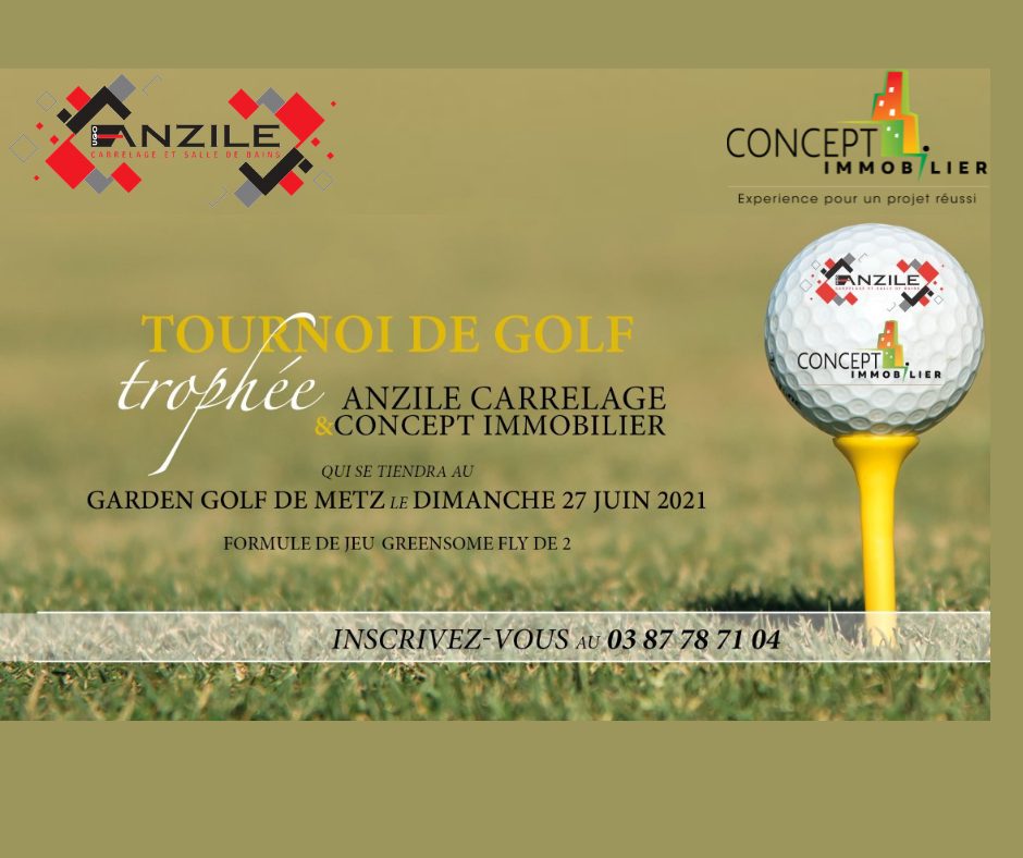 trophée tournoi de golf anzile carrelage et concept immobilier garden golf de metz 27 juin - miniature site Anzile